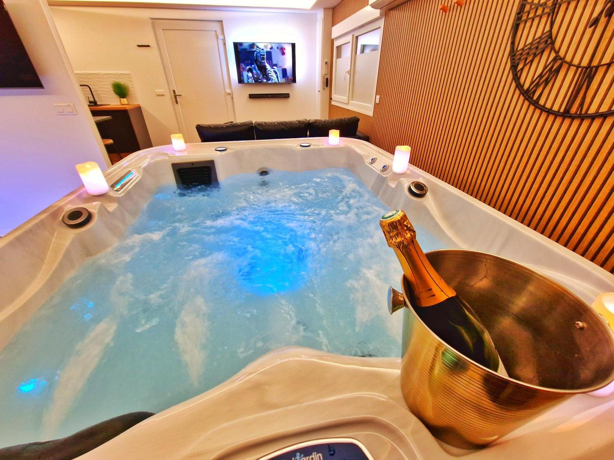 Relax Spa-4 Pers-Jacuzzi-Parking-Jardin-Clim-Colmar Muntzenheim Eksteriør billede